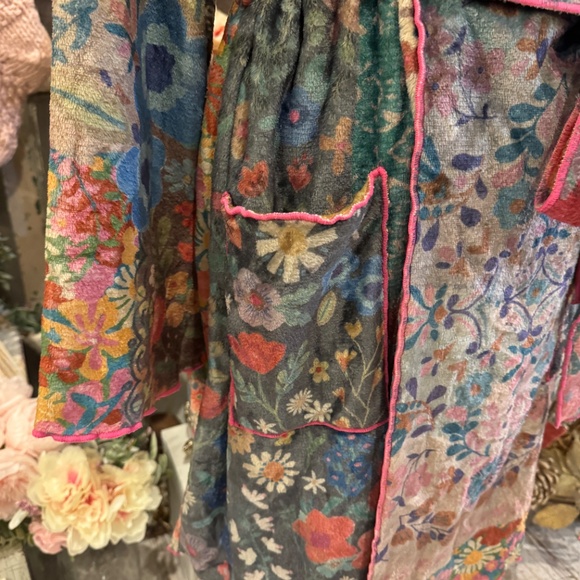 NATURAL LIFE PATCHWORK LOVE BLANKET ROBE | BOHEMIAN GYPSY | COTTAGECORE | L - Picture 13 of 14